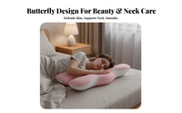 Skin-Friendly Memory Foam Butterfly Pillow Breathable Side Sleeper Face Cradle Pillow for Women, Adults, Sleeping, Bedroom, Home