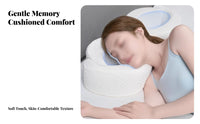 Reduces Facial Pressure Side Sleeper Beauty Pillow Slow Rebound Memory Foam C-Shaped Pillow Breathable Material for Sleeping, Bedroom