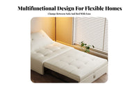 Multi-Functional Pull-out Sleeper Lounger Convertible Design Pull-out Sleeper Chair Space-Saving Sofa Bed Adjustable Backrest for Apartment Dwellers, Guests, Students, Living Room, Small Areas, Bedroom