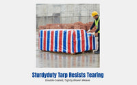 Tricolor Stripe Rainproof Tarp, Thickened Waterproof Sheet, Tear-Resistant, Multi-Purpose Cover