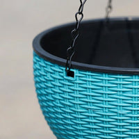 Plant Pots and Hanging Basket for Outdoor Plants, Self Watering Indoor Plant Pot with Chain, Rural Style Wicker Planter, Thickened Flower Pots