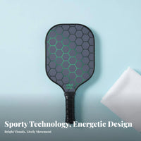 Enlarged Sweet Area Fiberglass Pickleball Racket Non-Slip Grip Pickleball Paddle Precise Ball Control for Adults, Men, Tournaments, Training