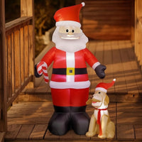 Weather-Resistant Christmas Inflatable with Dog Festive Christmas Inflatable Decoration Whimsical Ornament Funny for Yard