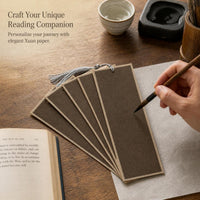Chinese Style Calligraphy Bookmark Blanks for DIY Art Projects, Handmade Xuan Paper Cards
