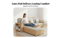 Wooden Storage Sofa Minimalist Nordic Aesthetic Ash Wood Sectional Sofa Four-Season Use L-Shaped Couch Storage Ottoman for Apartment Dwellers, Adults