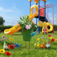 Decorative Cartoon Bird Flower Pot Whimsical Bird Design Pot Sturdy for Kindergarten, Lawn, Balcony