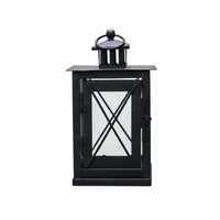 Minimalist Design Metal Candle Lantern Vented Top House Decoration Portable for Wedding, Patio