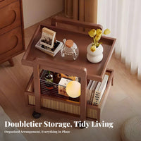 Movable with Wheels 2-Tier Rolling Trolley Multi-Functional Mobile Storage Versatile Functionality Household Furniture Space-Saving for Apartment Dwellers, Interior Design Enthusiasts, Living Room, Bedroom, Balcony, Bathroom