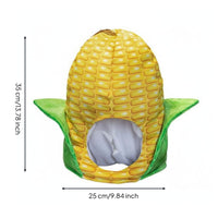 Soft Corn Costume Headwear Great Joke Gift Corn on the Cob Hat Universal Fit Funny Food Hat for Performances, Photo Booths