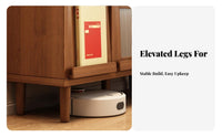 Modular Credenza with Retractable Doors Easy to Clean Underneath Bookcase