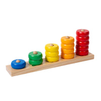 Educational Math Toy Educational Math Learning Board Paint Wooden Number Counting Stacker for Young Children
