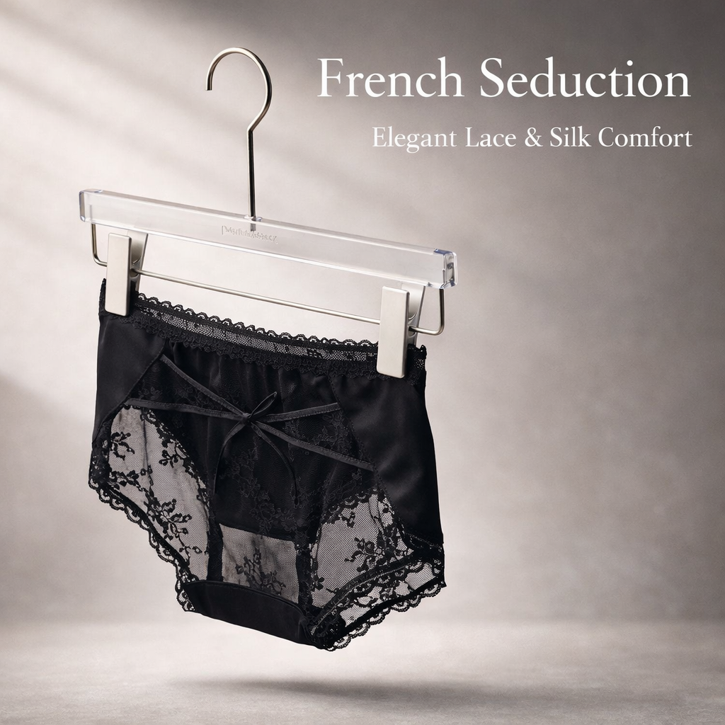Underwear Women with Silk Gusset Lining for Daily Use, Ladies in Nylon Lace Material, French Knickers for Everyday Wear