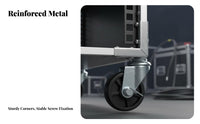 Rolling Apparatus Cabinet Mobile Design Rolling Sound Gear Cabinet Reinforced Corners Touring Case for DJs, Musicians, on-Stage Performance, Occasions