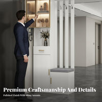 Multifunctional Partition Cabinet Modern Minimalist Design Multifunctional Entryway Cabinet Hard-Wearing and Sturdy Tree Bench Shoe Storage for Adults