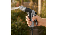 Adjustable Water Spray with Metal Nozzle Ergonomic Handheld Water Nozzle Anti-Slip Sprayer Compact for Outdoor Rinsing