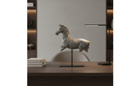 Horse Sculpture with Stand Galloping Tabletop Horse Statue Resin Decor for Art Collectors, Console Table, Bookshelf