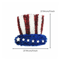Shiny Patriotic Tinsel Decoration Glitter Patriotic Tinsel Garland Easy to Hang Red White Blue Twist Garland Flexible Wire for Independence Day