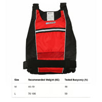 Gender-Neutral Design Life Jacket Rescue Handle Life Vest Comfortable for Boaters, Kayakers, Rafting, Paddling, Water Sports