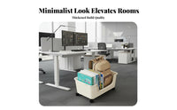 With casters under-table Book storage rackSaving Mobile storage mobile organizer Multi-Tier Design Rolling mobile organizer Large Capacity for Students, Office Workers, Study Room, Classroom, Bedroom, Narrow areas