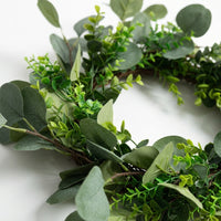 Handmade Eucalyptus Wreath, Vintage Spring Door Wreath for Front Door, Artificial Green Home Decor