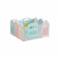 Safe Crawling Area Baby Safety Fence High Anti-Climb Design Infant Play Area Yard Toxin-Free Safe Portable Play Yard Breathable Mesh for Toddlers