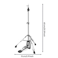 Drum cymbalHat Stand Adjustable cymbalHat Pedal Stand Stable Tripod Base Percussion Hardware for Percussionists