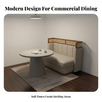 Comfortable Modern Dining Booth Set C Our Company Tomizable Curved Booth Sofa Versatile Upholstered Wooden Dining Chair Heavy Duty for Cafe Owners, Interior Designers, Adults, Teaho Our Company Es, Restaurants, Lounges, Hotel Lobbies