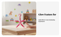Stretchable Limbs Light-up Telescopic Giraffe Toy Transformable Shapes Stretchy Giraffe Toy Educational for Children, Children 3+