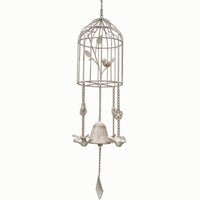 Birdcage Wind Chime Ornamental Wind Chime with Bell Outdoor for Patio, Balcony