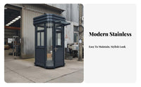 Prefabricated Guard Booth Heavy Duty Structure Outdoor Sentry Box Steel Security Cabin for Factory Gates, Community Entrances, Parking Lots