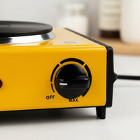 1000W High Power Electric Hot Plate Compact Mini Hot Plate Cool-Handle Handles Portable Electric Cooktop Adjustable Temperature Control for Office Workers, Students