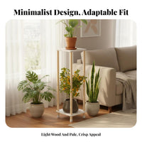 Floor-Standing 2-Tier Planter Rack Minimalist aesthetic Tiered Plant Stand Space-Saving Home Decoration adaptable Use for Homeowners, Apartment Dwellers, Office Workers, Living Room, Indoor, Balcony, Bedroom