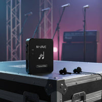 Pairing Wireless Earbud Monitor Volume Control Earbud Monitor Transmitter Receiver Stereo and Mono Switching Wireless IEM System LED Display for Musicians, Performers, Guitar Players, Stage, Rehearsal, Recording Studio