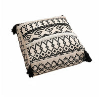 Removable and cleanable Cover Woven Round Footstool Multi-Functional Floor pad Comfortable Seating Pouf Ottoman adaptable Use for Apartment Dwellers, Students, Parents, Living Room, Balcony, Small Spaces, study corner