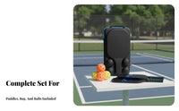Carbon Fiber Pickleball Paddles Lightweight Pickleball Paddle Set Sports Equipment Non-Slip Grip for Professionals, Tournaments