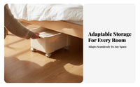 slim-line Wheeled container with casters Rolling Storage container sturdy Duty for Under Bed