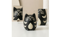 Cat Figurine Sculpted Cat Ornament Minimalist Whimsical for Shelf, Tabletop