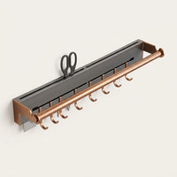 Wall Mounted Stainless Steel Rack for Dorm Room and Apartment Organization, Organizer with No Drill Installation for Chefs