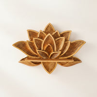 Lotus Flower Wall Shelf Gold Lotus Flower Shelf Floating for Bedroom