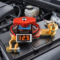 Parasitic Drain Protection Battery Disconnect Switch with Digital Voltage Display Heavy Duty Battery Disconnect Switch Corrosion-Resistant Low Resistance for Car Owners