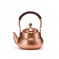 Traditional Copper Tea Kettle Artisanally Made Hammered Copper Kettle Rust Resistant for Collectors