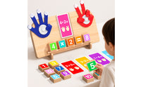 Hands-on Wooden Math Learning Board Detachable Addition Subtraction Board Natural Wood Colorful for Children, Kids