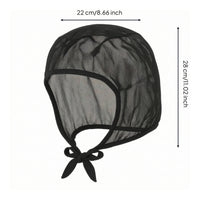 Breathable Full-Cover Work Cap Lightweight Mesh Cap with Tie Closure One-Size Mesh Hat Ventilated for Workshops