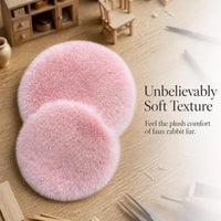 Dollhouse Miniature Plush Rugs for Sofa and Rocking Chair, Round and Square