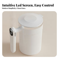 Built-in Button Display Rechargeable Stirring Cup Glossy Finish Drinkware