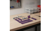 6 Pieces Paintless Ding Puller Tabs with Metal Blocks Heavy-Duty Ding Repair Tabs Notched Tool Reinforced for Garages