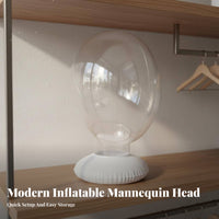 Female Head Model Lightweight Inflatable Mannequin Head Multipurpose for Sellers