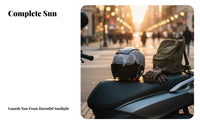 Helmet 3C Certified Motorcycle Half Helmet with Visor Four-Season Guarding Headwear for Women, Commuters, Summer Riding