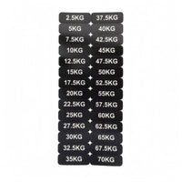 Weight Block Sticker Pounds and Kilograms Weight Stack Label Number Decal Rounded Corners Fitness Accessory Rectangular