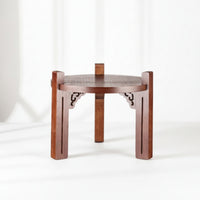 Beverage Container Stand Traditional Dispenser Stand Rustic Wooden Riser for Kitchen, Tea Service